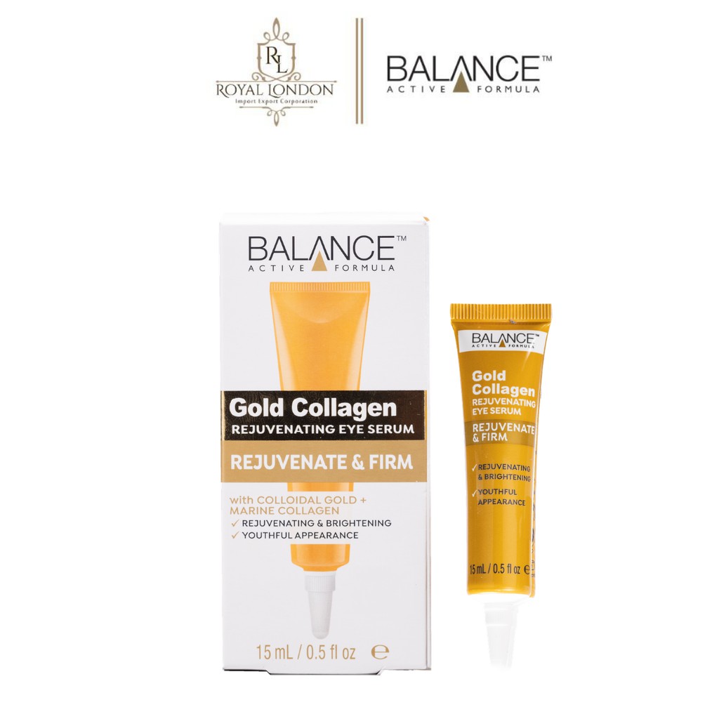 Kem Mắt Tái Tạo Và Dưỡng Da Mắt Balance Active Formula Gold Collagen Rejuvenating eye 15ml