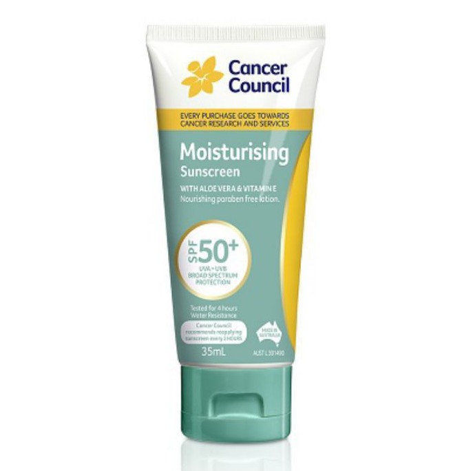 Kem chống nắng Cancer Council – Moisturising SPF50+/PA++++ 35ml (Dòng dưỡng ẩm)