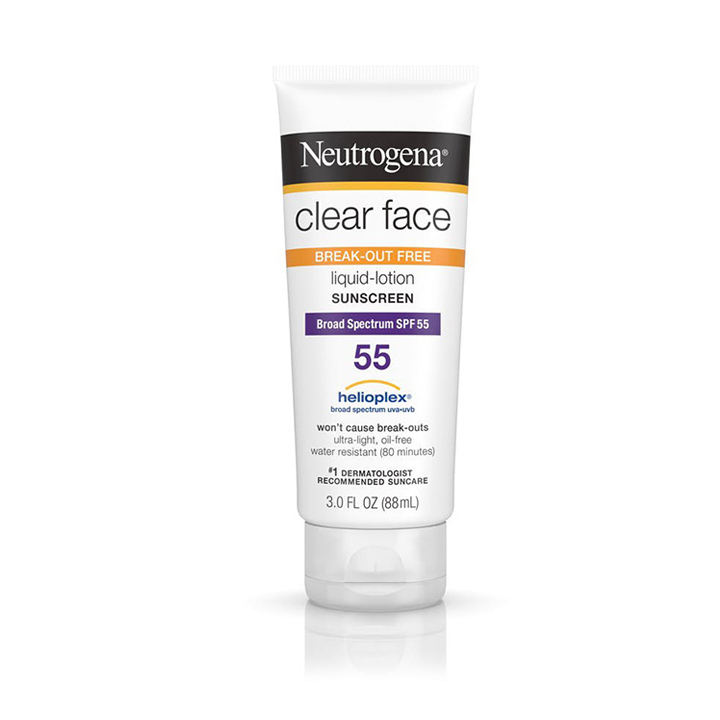 Kem Chống Nắng Neutrogena Clear Face Break Out Free Lotion Sunscreen Broad Spectrum SPF55 (88ml)