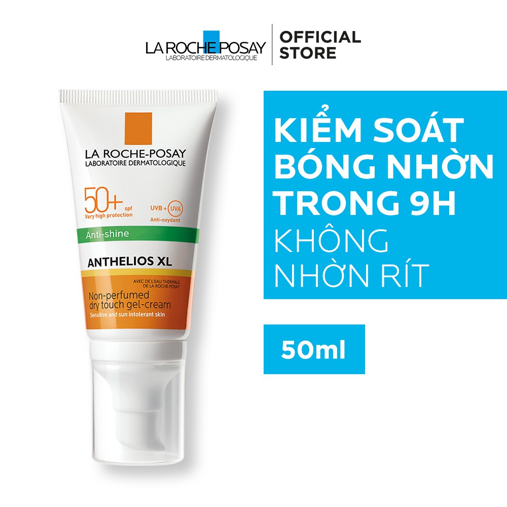 Kem chống nắng giúp kiểm soát bóng nhờn & bảo vệ da trước tia UVB UVA SPF 50+ La Roche-Posay Anthelios XL Dry Touch 50ml