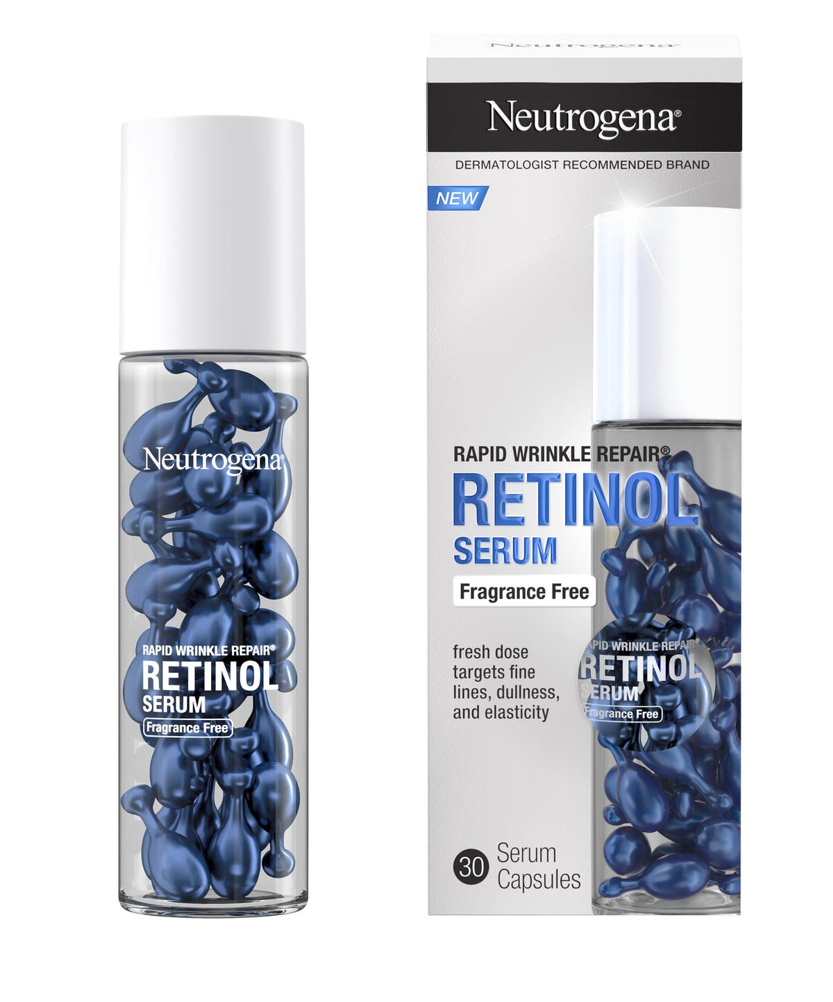 Serum Neutrogena dạng viên nang phục hồi nếp nhăn Neutrogena Rapid Wrinkle Repair Retinol Serum Capsules ( 30 viên )