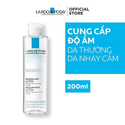 Nước tẩy trang cho da nhạy cảm La Roche-Posay Micellar Water Ultra Sensitive Skin 200ml