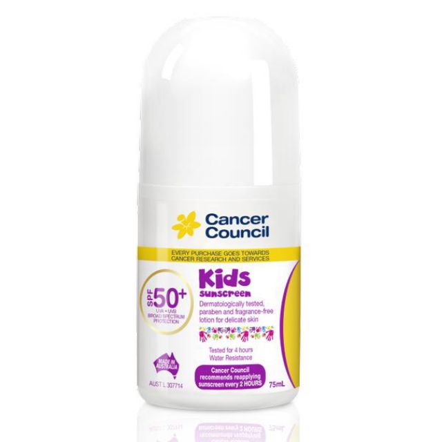 Kem chống nắng Cancer Council Kids SPF 50+/PA++++ 75ml (Dòng trẻ em)