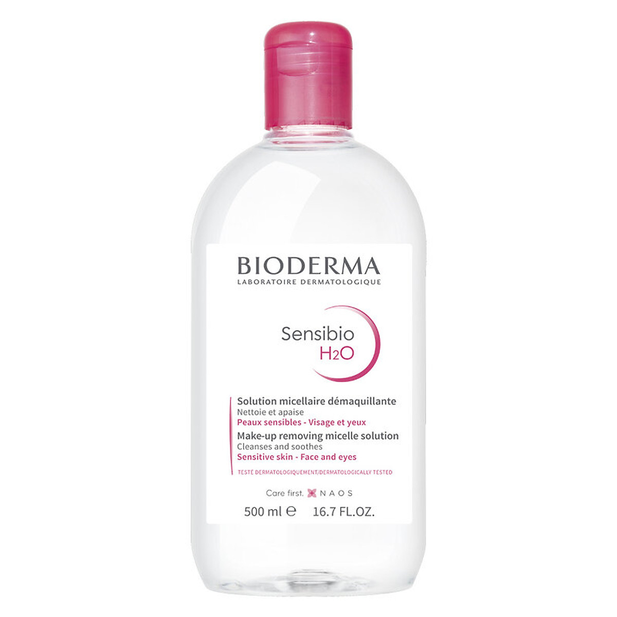 Dung dịch làm sạch và tẩy trang công nghệ Micellar Bioderma Sensibio H2O 500ml – Authentics