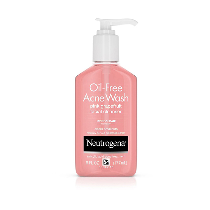 Sữa Rửa Mặt Neutrogena Oil Free Acne Wash Pink Grapefruit Facial Cleanser (177ml)