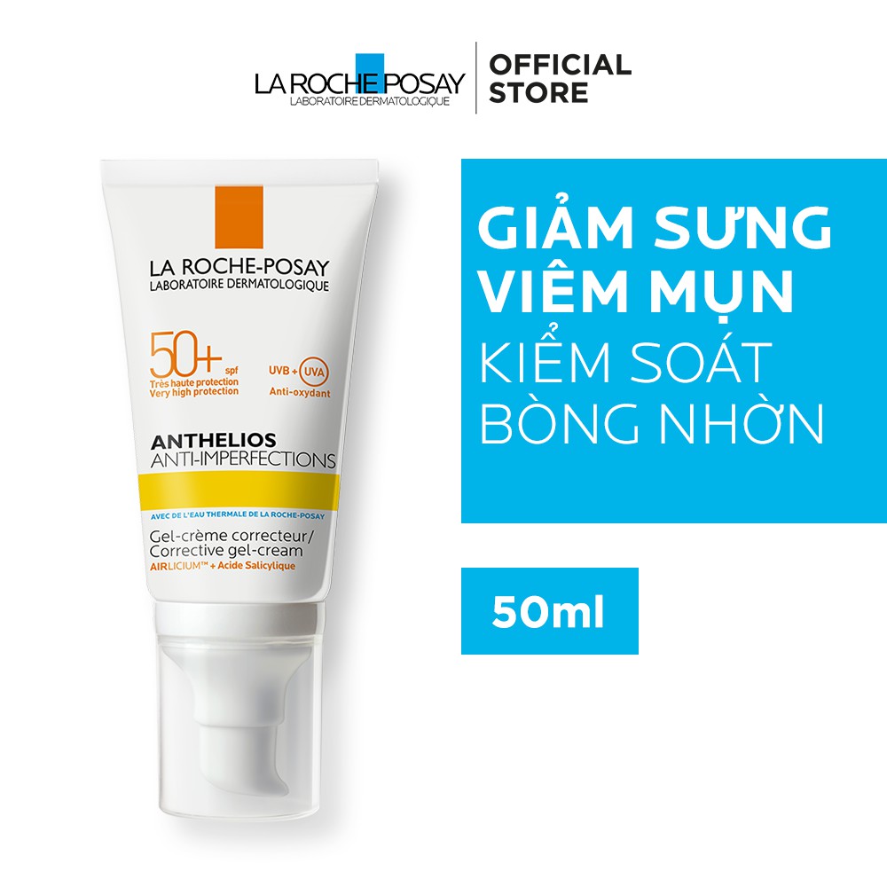 Kem chống nắng giúp bảo vệ da dành cho da bóng dầu, dễ nổi mụn La Roche-Posay Anthelios Anti-Imperfection 50ml