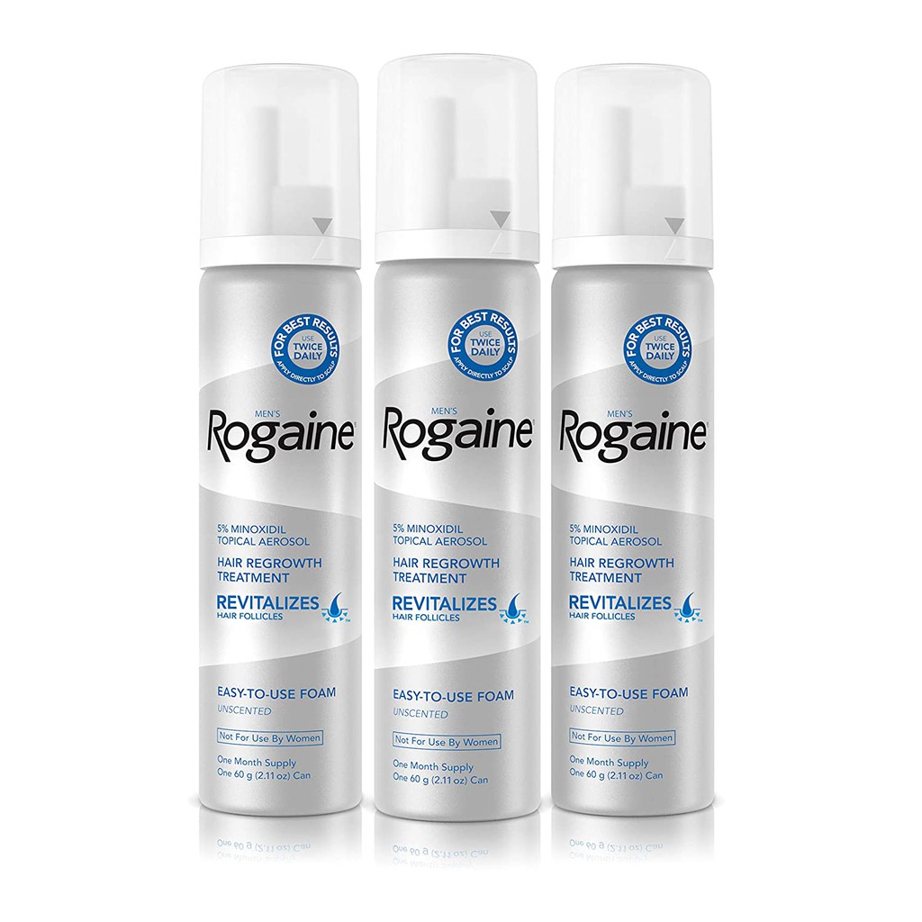 Kem hỗ trợ mọc tóc Rogaine Minoxidil 5% Foam cho Nam; 60ml