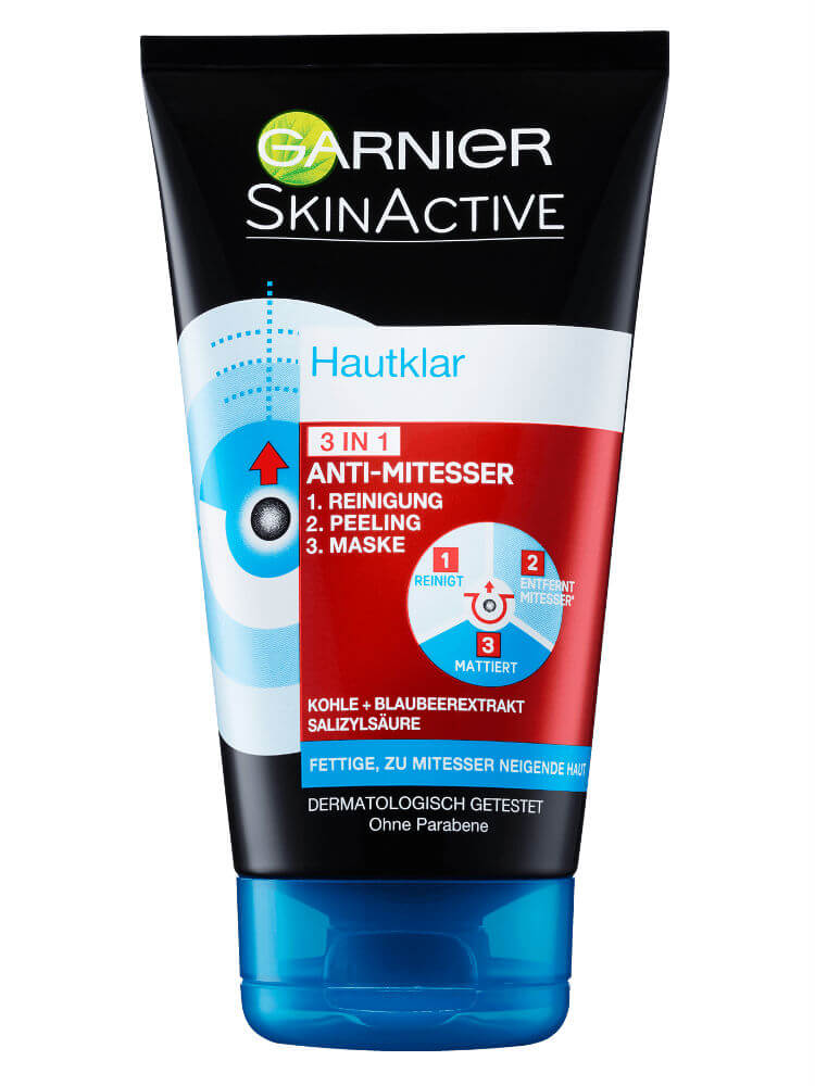 Sữa Rửa Mặt Garnier SkinActive Hautklar 3in1 Anti Mitesser Giảm Mụn Đầu Đen