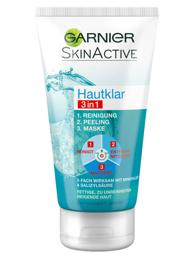 Sữa Rửa Mặt Garnier Skinactive Hautklar 3in1 Dành Cho Da Mụn & Bị Nhờn – màu xanh